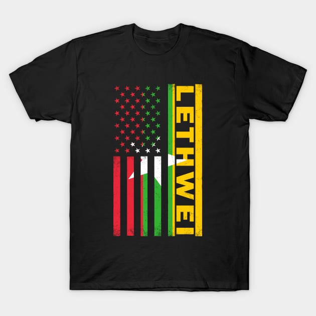 Lethwei Myanmar USA flag T-Shirt by NicGrayTees